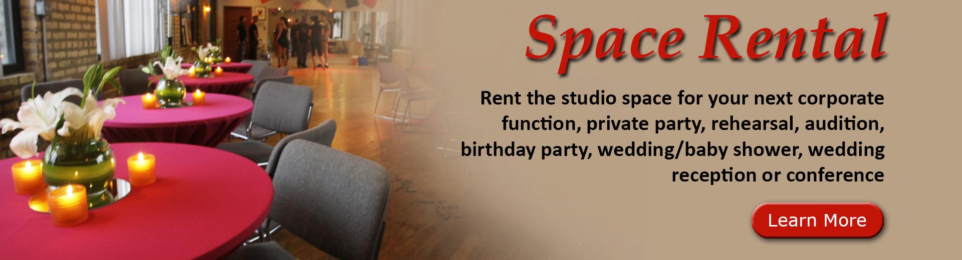 Rent the Studio Space for Your Event